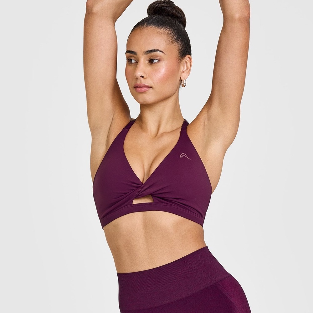 Oner Active Unified  Twist Front Sports Bra - BlackBerry Purple - M
